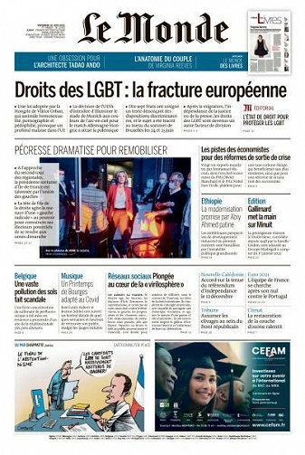 Le Monde du Vendredi 25 Juin 2021