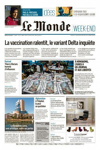 Le Monde du Samedi 26 Juin 2021