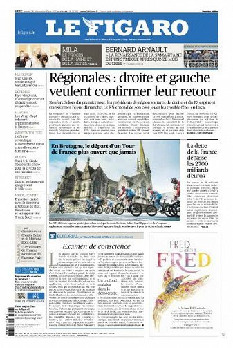 Le Figaro du Samedi 26 et Dimanche 27 Juin 2021