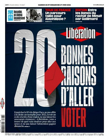 Libération du Samedi 26 et Dimanche 27 Juin 2021