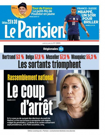 Le Parisien du Lundi 28 Juin 2021