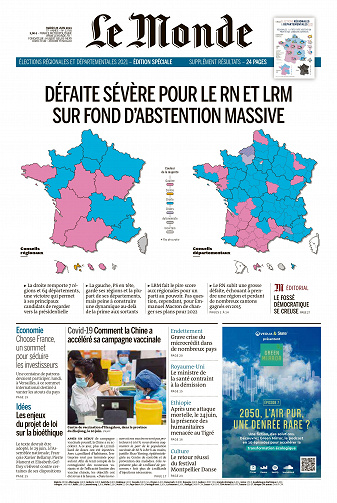 Le Monde du Mardi 29 Juin 2021