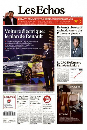 Les Echos du Jeudi 1er Juillet 2021