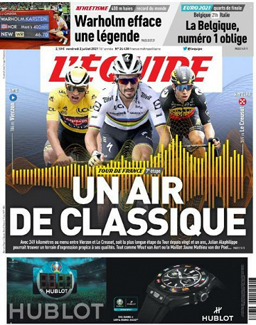 L’equipe du Vendredi 2 Juillet 2021