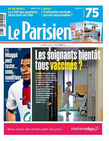 Le Parisien du Vendredi 2 Juillet 2021