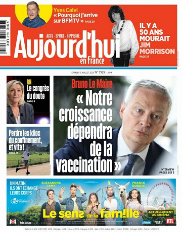 Aujourd'hui en France du Samedi 3 juillet 2021