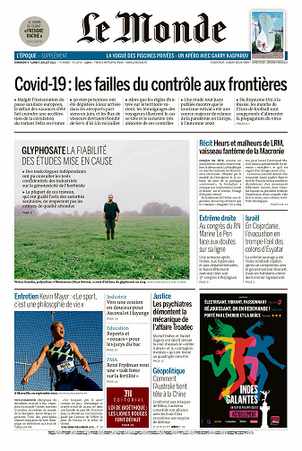 Le Monde du Dimanche 4 et Lundi 5 Juillet 2021