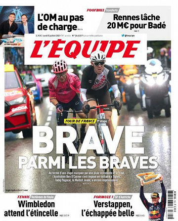 L’equipe du Lundi 5 Juillet 2021