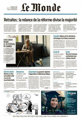 Le Monde du Mardi 6 Juillet 2021
