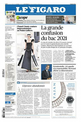 Le Figaro du Mercredi 7 Juillet 2021