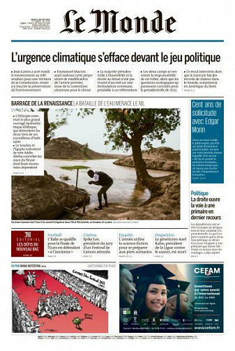 Le Monde du Jeudi 8 Juillet 2021