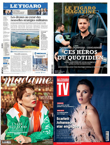 Pack Le Figaro et ses 3 suppléments - Vendredi 9 Juillet 2021