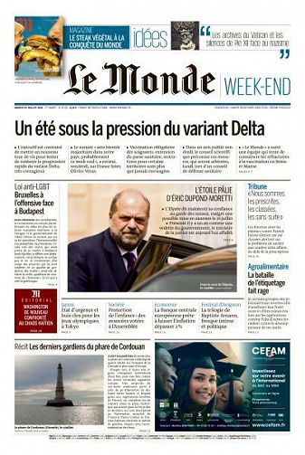 Le Monde du Samedi 10 Juillet 2021