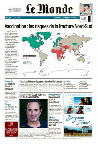 Le Monde du Dimanche 11 et Lundi 12 Juillet 2021