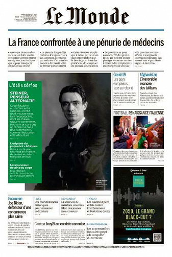 Le Monde du Mardi 13 Juillet 2021