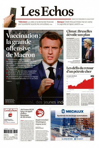 Les Echos du Mardi 13 Juillet 2021
