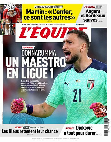 L’equipe du Mardi 13 Juillet 2021