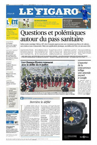 Le Figaro du Mercredi 14 Juillet 2021
