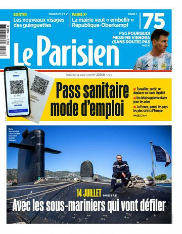 Le Parisien du Mercredi 14 Juillet 2021