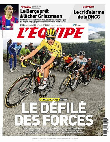 L’equipe du Jeudi 15 Juillet 2021
