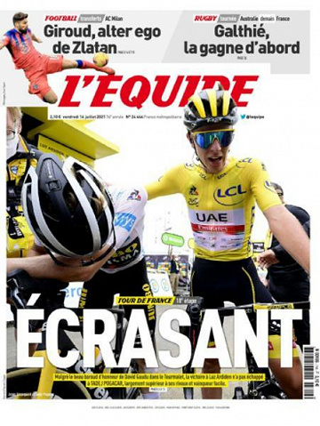 L’equipe du Vendredi 16 Juillet 2021