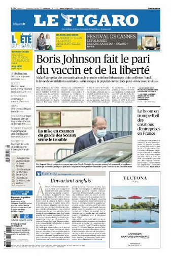 Le Figaro du Samedi 17 et Dimanche 18 Juillet 2021