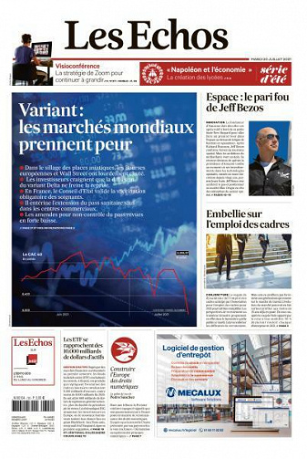 Les Echos du Mardi 20 Juillet 2021
