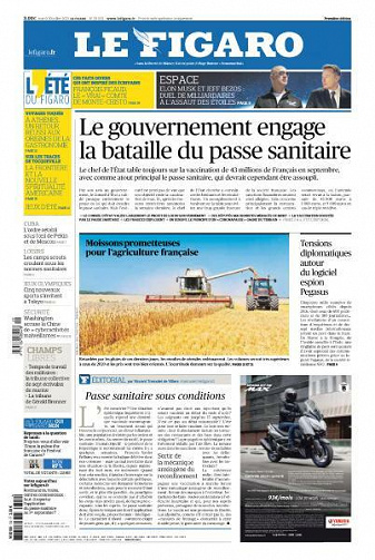 Le Figaro du Mardi 20 Juillet 2021