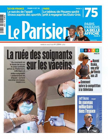 Le Parisien du Mardi 20 Juillet 2021