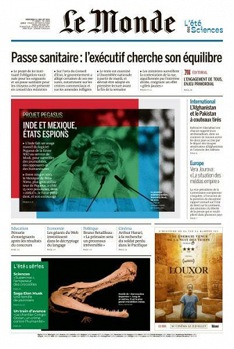 Le Monde du Mercredi 21 Juillet 2021