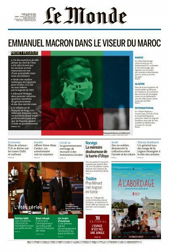 Le Monde du Jeudi 22 Juillet 2021