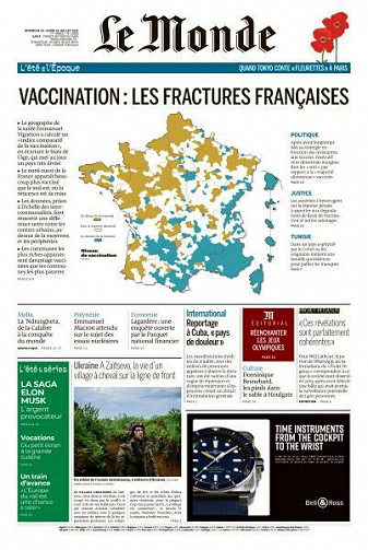 Le Monde du Dimanche 25 et Lundi 26 Juillet 2021