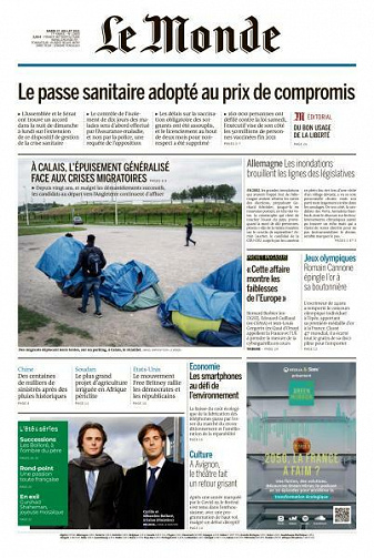 Le Monde du Mardi 27 Juillet 2021