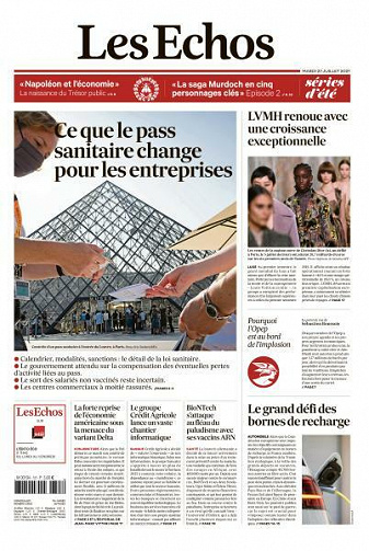 Les Echos du Mardi 27 Juillet 2021