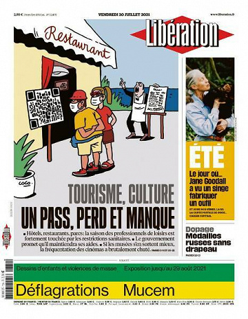 Libération du Vendredi 30 Juillet 2021