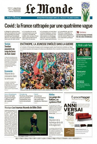 Le Monde du Dimanche 1er et Lundi 2 Août 2021
