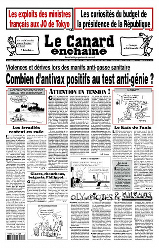 Le Canard enchaîné N°5256 - 4 Août 2021