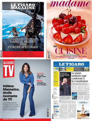 Pack Le Figaro et ses 3 suppléments - Vendredi 6 Août 2021