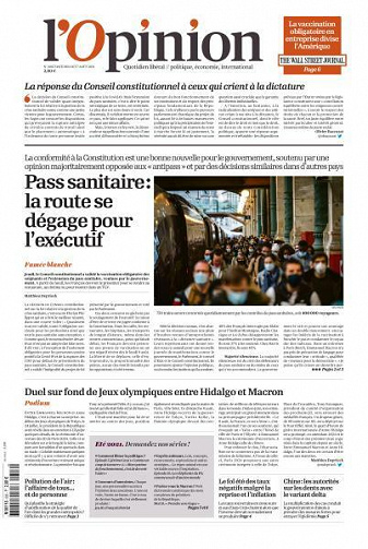 L’Opinion - 6-7 Août 2021