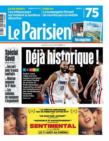 Le Parisien du Vendredi 6 Août 2021