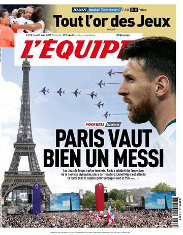 L’equipe du Lundi 9 Aout 2021