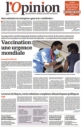 L’Opinion - 11 Août 2021
