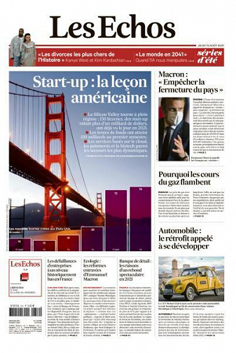Les Echos du Jeudi 12 Août 2021