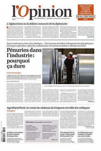L’Opinion - 12 Août 2021