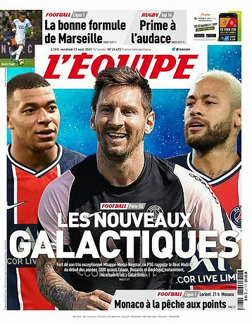 L’equipe du Vendredi 13 Août 2021