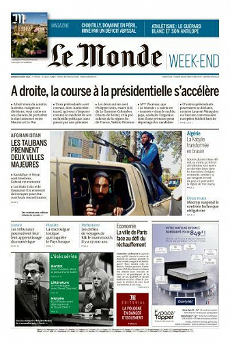 Le Monde du Samedi 14 Août 2021