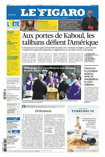 Le Figaro du Samedi 14 Août 2021