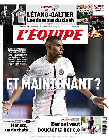 L’equipe du Samedi 14 Août 2021