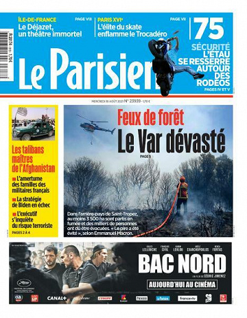 Le Parisien du Mercredi 18 Août 2021