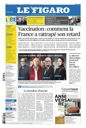 Le Figaro du Jeudi 19 Août 2021